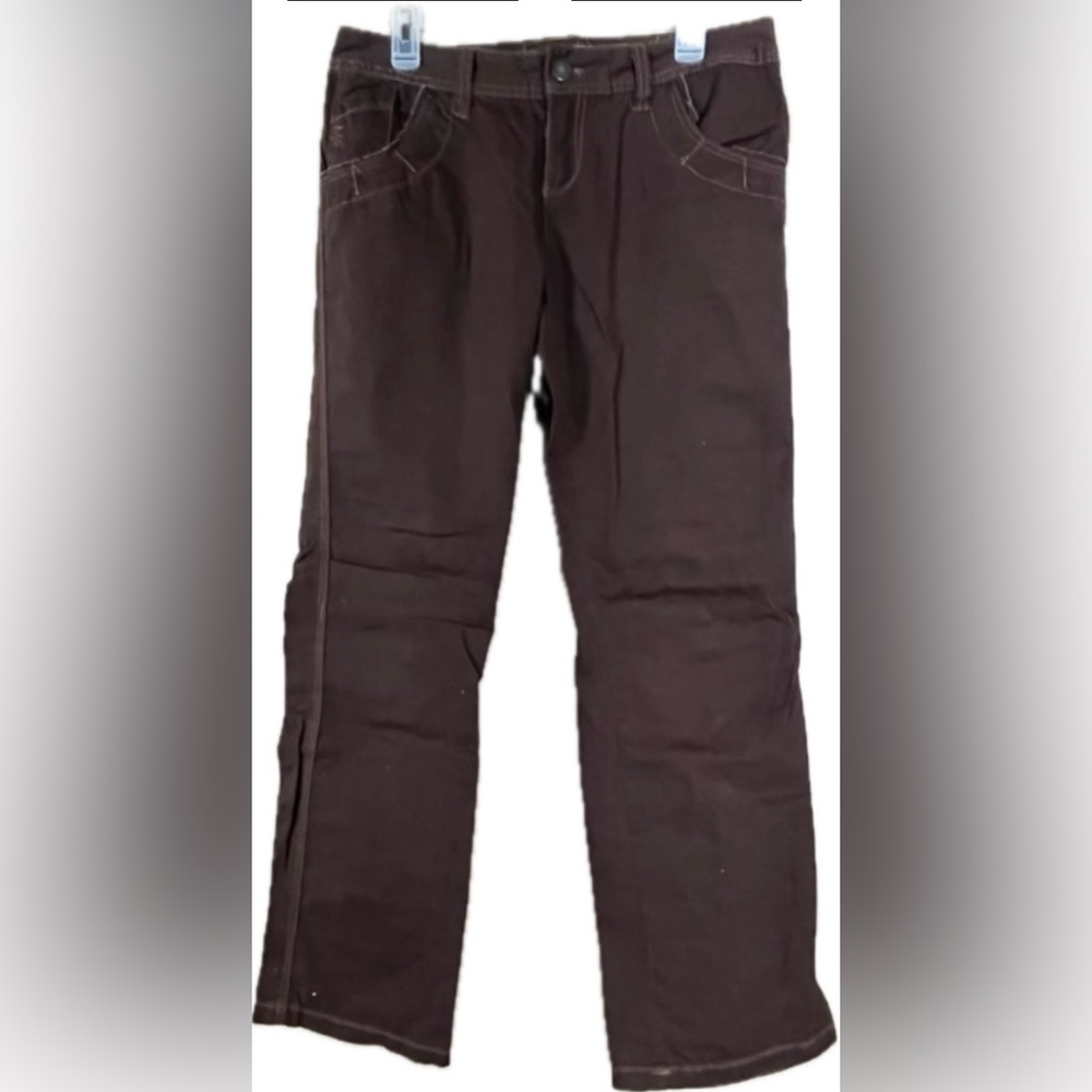 Maurice’s vintage brown pants with cream stitching. Women’s size 7/8